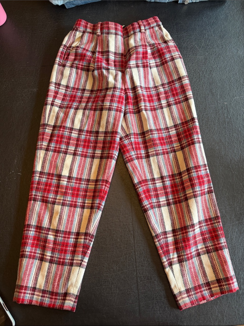 J.CREW Nello Gori Italy Wool Fully Lined Plaid Pants Size 2P